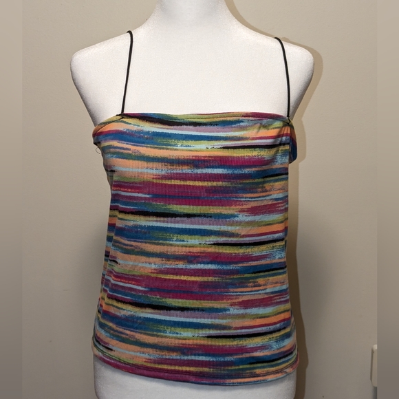 💲Space Dye Skimmer Bungee Strap Tank Top - NWT Sizes XS, M, L, XL - Picture 2 of 8